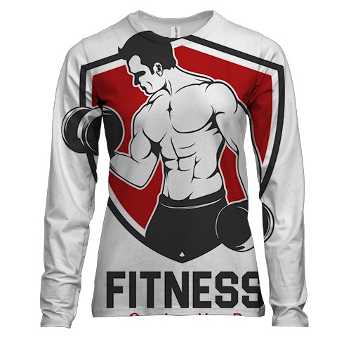 Женский 3D лонгслив Fitness Club.