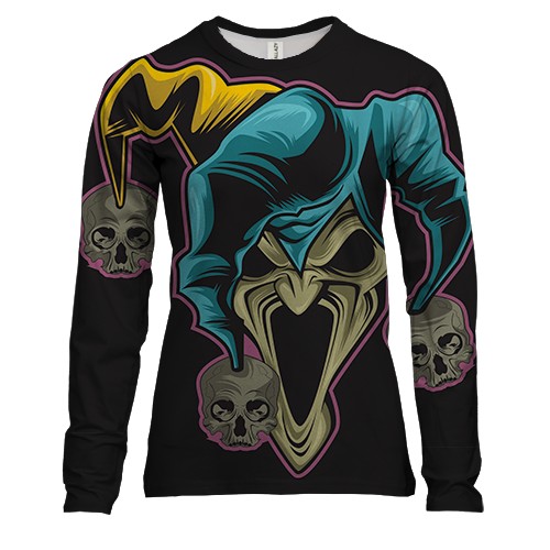 Женский 3D лонгслив Scary Joker