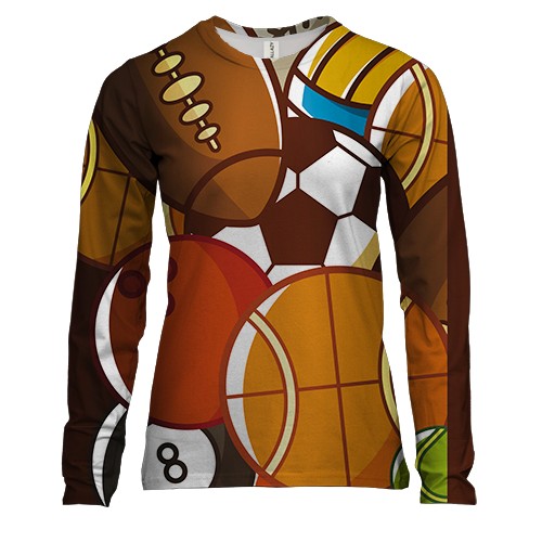 Жіночий 3D лонгслів Different balls