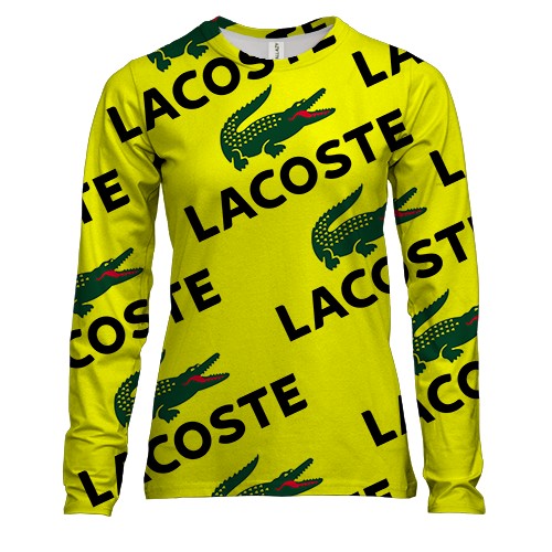 Женский 3D лонгслив Lacoste pattern