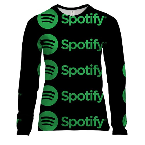 Жіночий 3D лонгслів Spotify pattern