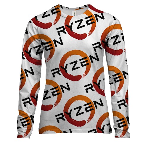 Жіночий 3D лонгслів Ryzen pattern