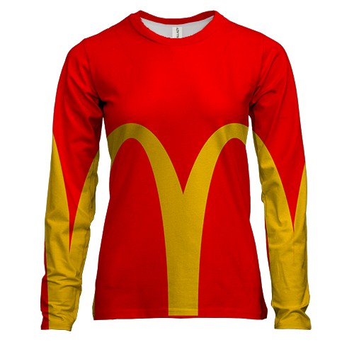 Женский 3D лонгслив Mc Donalds pattern