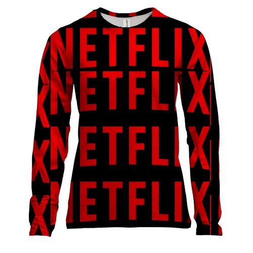 Женский 3D лонгслив Netflix pattern