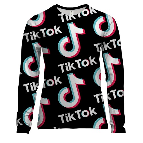 Жіночий 3D лонгслів Tik Tok pattern
