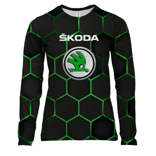 Женский 3D лонгслив Skoda (броня)