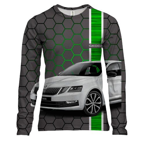 Женский 3D лонгслив Skoda Octavia