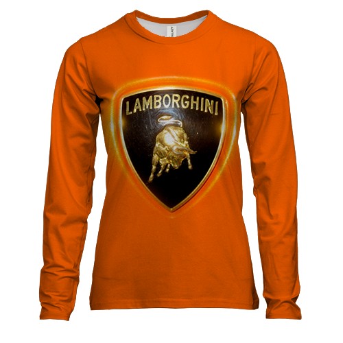 Жіночий 3D лонгслів Lamborghini (Orange)