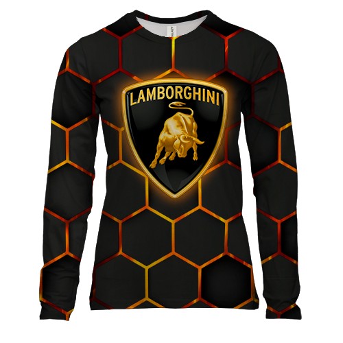 Женский 3D лонгслив Lamborghini