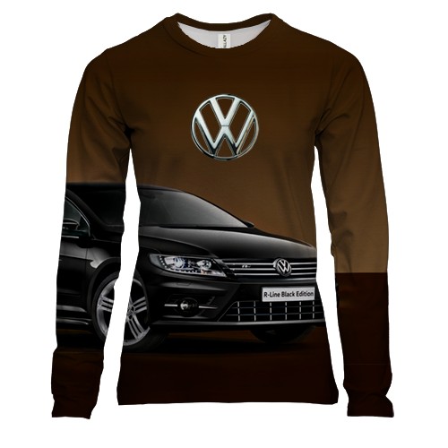 Женский 3D лонгслив Volkswagen Black Edition