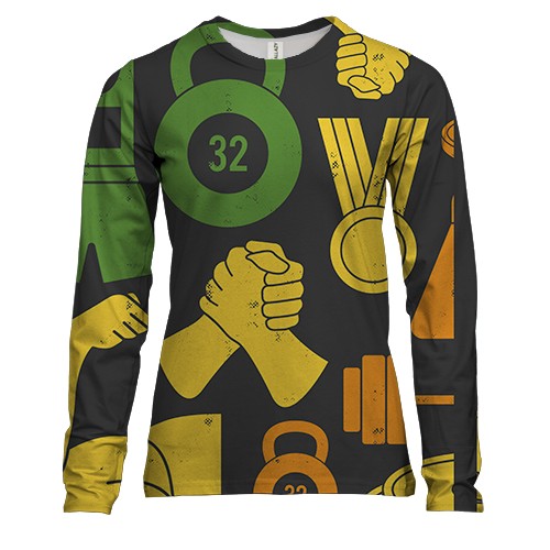 Женский 3D лонгслив Sport pattern