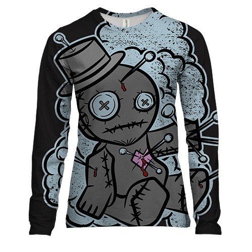 Жіночий 3D лонгслів з лялькою Вуду