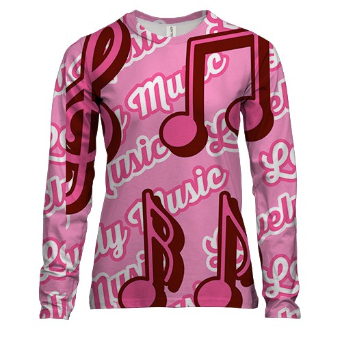 Жіночий 3D лонгслів Lovely Music