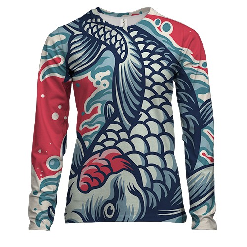 Женский 3D лонгслив Koi Art