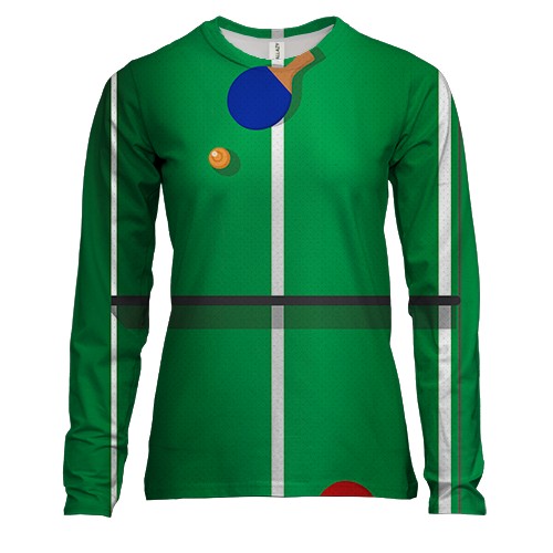 Жіночий 3D лонгслів Ping pong Table