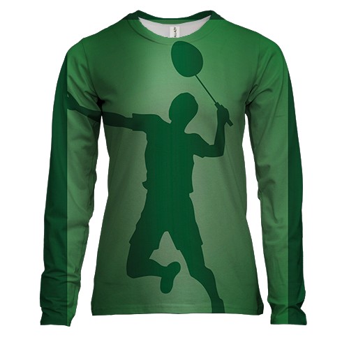 Жіночий 3D лонгслів Tennis player Silhouette