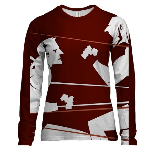 Жіночий 3D лонгслів Fighters in the ring