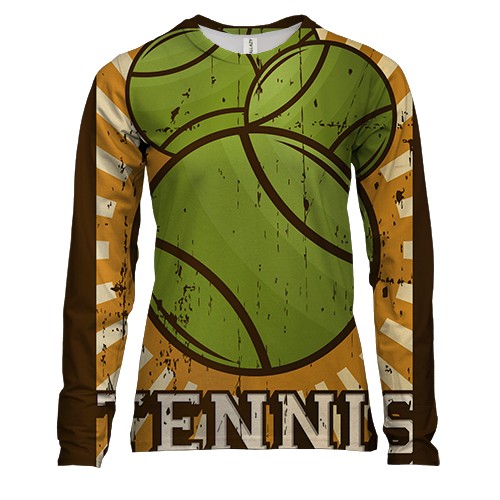 Женский 3D лонгслив Tennis Balls