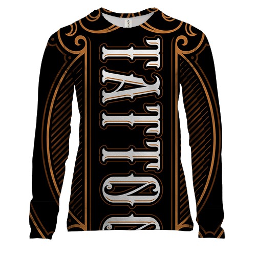 Женский 3D лонгслив TATTOO