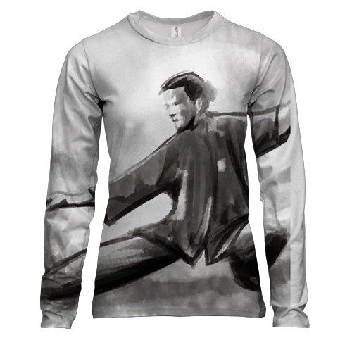 Женский 3D лонгслив Kung Fu Illustration