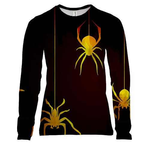 Женский 3D лонгслив Yellow Spiders