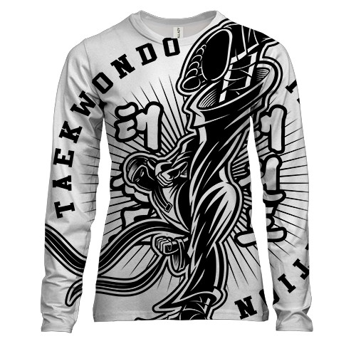 Женский 3D лонгслив Taekwondo illustration