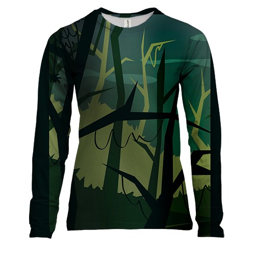 Жіночий 3D лонгслів Ominous landscape