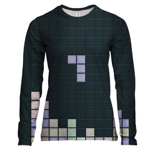 Женский 3D лонгслив Tetris game