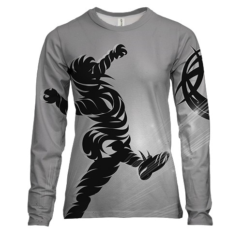 Женский 3D лонгслив Football player Graphic  Art