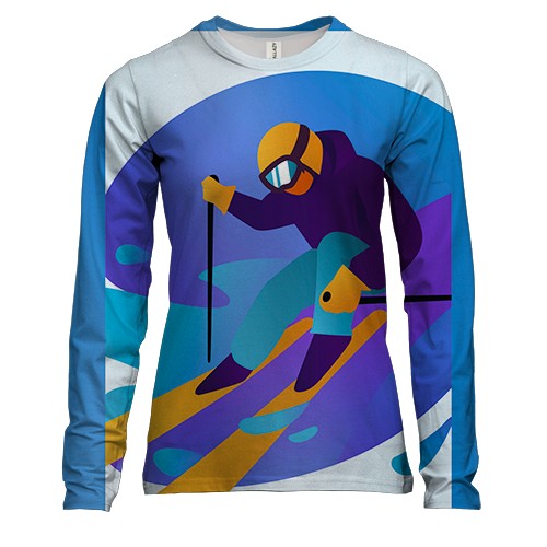 Жіночий 3D лонгслів Ski Art