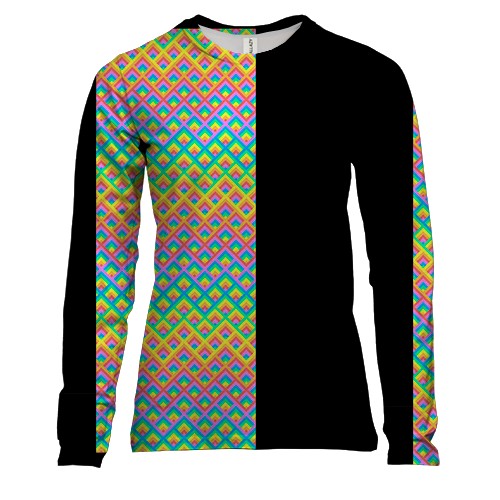 Жіночий 3D лонгслів Райдужний візерунок