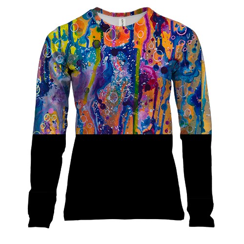 Женский 3D лонгслив Пятна краски