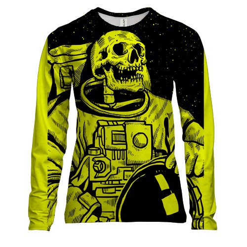 Жіночий 3D лонгслів Скелет-Космонавт