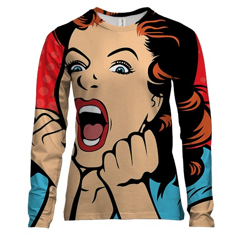 Жіночий 3D лонгслів Screaming Pop Art