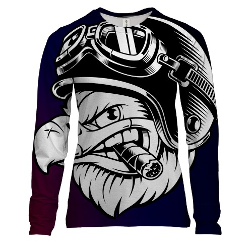 Женский 3D лонгслив Eagle pop art