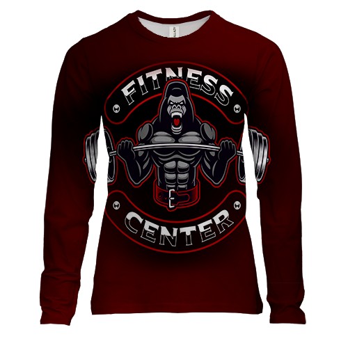 Жіночий 3D лонгслів Gorilla Fitness Center