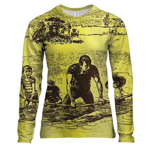 Жіночий 3D лонгслів Рибалки з сіткою Арт