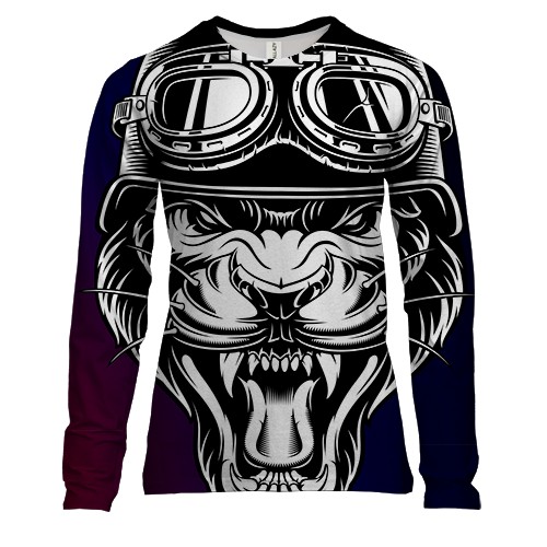 Женский 3D лонгслив Lion Head Pop Art