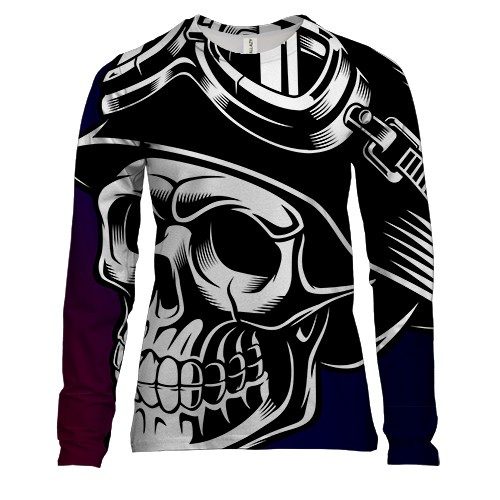 Жіночий 3D лонгслів Skull Pop Art