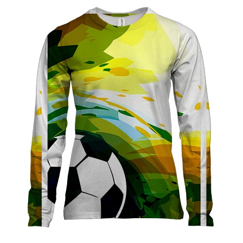 Жіночий 3D лонгслів Football Art