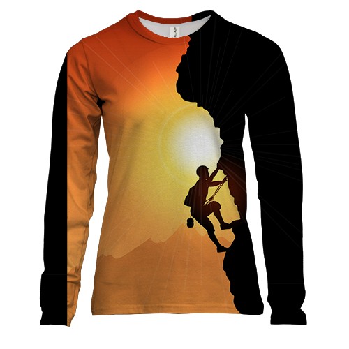 Жіночий 3D лонгслів зі скелелазом 2