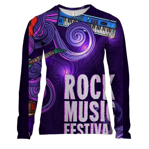 Жіночий 3D лонгслів Rock Music Festival