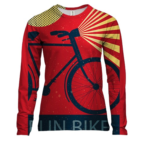 Женский 3D лонгслив Fun Bike