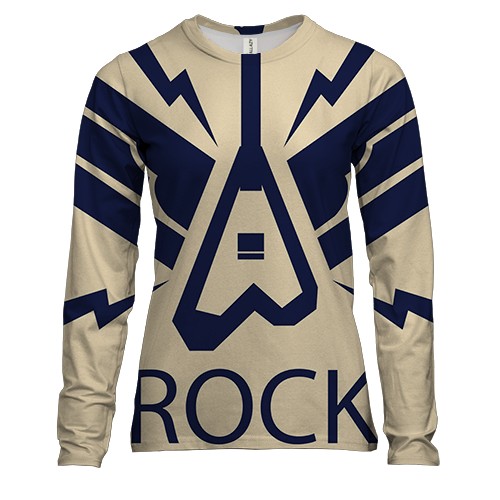 Женский 3D лонгслив Guitar Rock