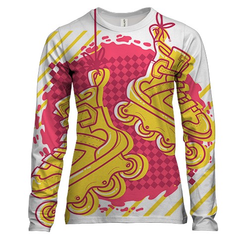 Женский 3D лонгслив Rollers Art