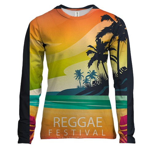 Женский 3D лонгслив Reggae Festival