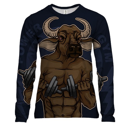Жіночий 3D лонгслів Power GYM Buffalo