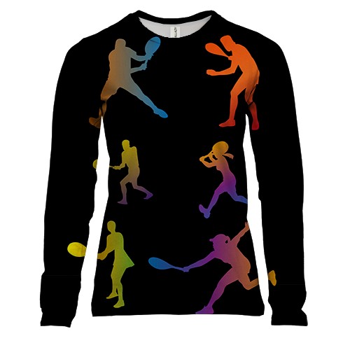 Жіночий 3D лонгслів Великий теніс