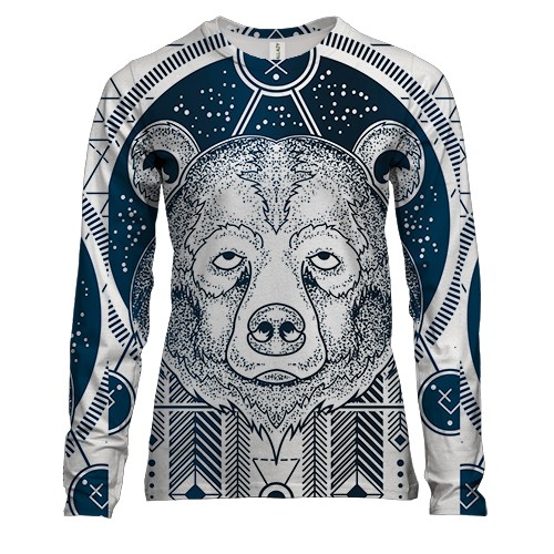 Женский 3D лонгслив Bear Head