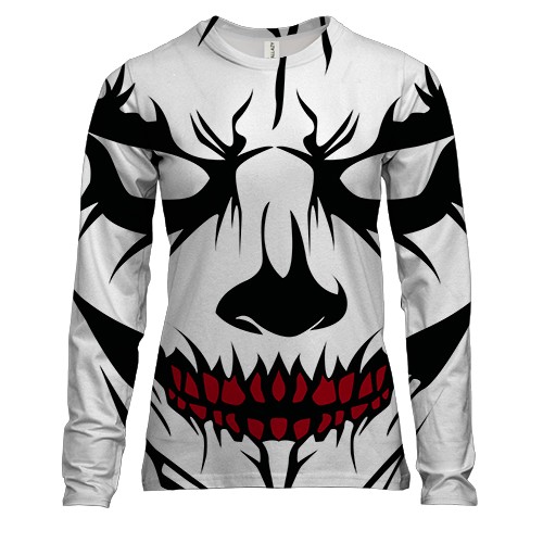 Женский 3D лонгслив Demon face